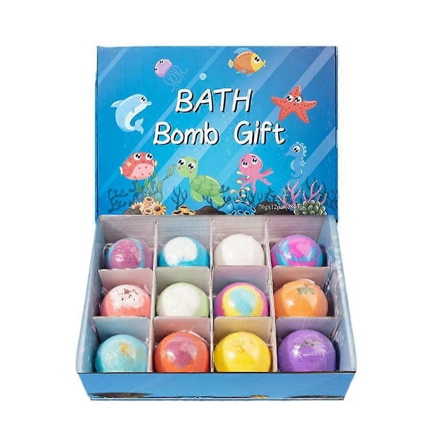 12 Pack Bath Bomb Gift Set, Colorful Bubble Bath Bombs Aromatherapy Spa Set Easter Gift for Kids Boys Girls 12*50g